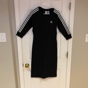 ADIDAS 3-stripe sweatshirt dress - NWT; size Medium